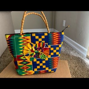 Kente handbag Ashanti Africa purse print Ankara